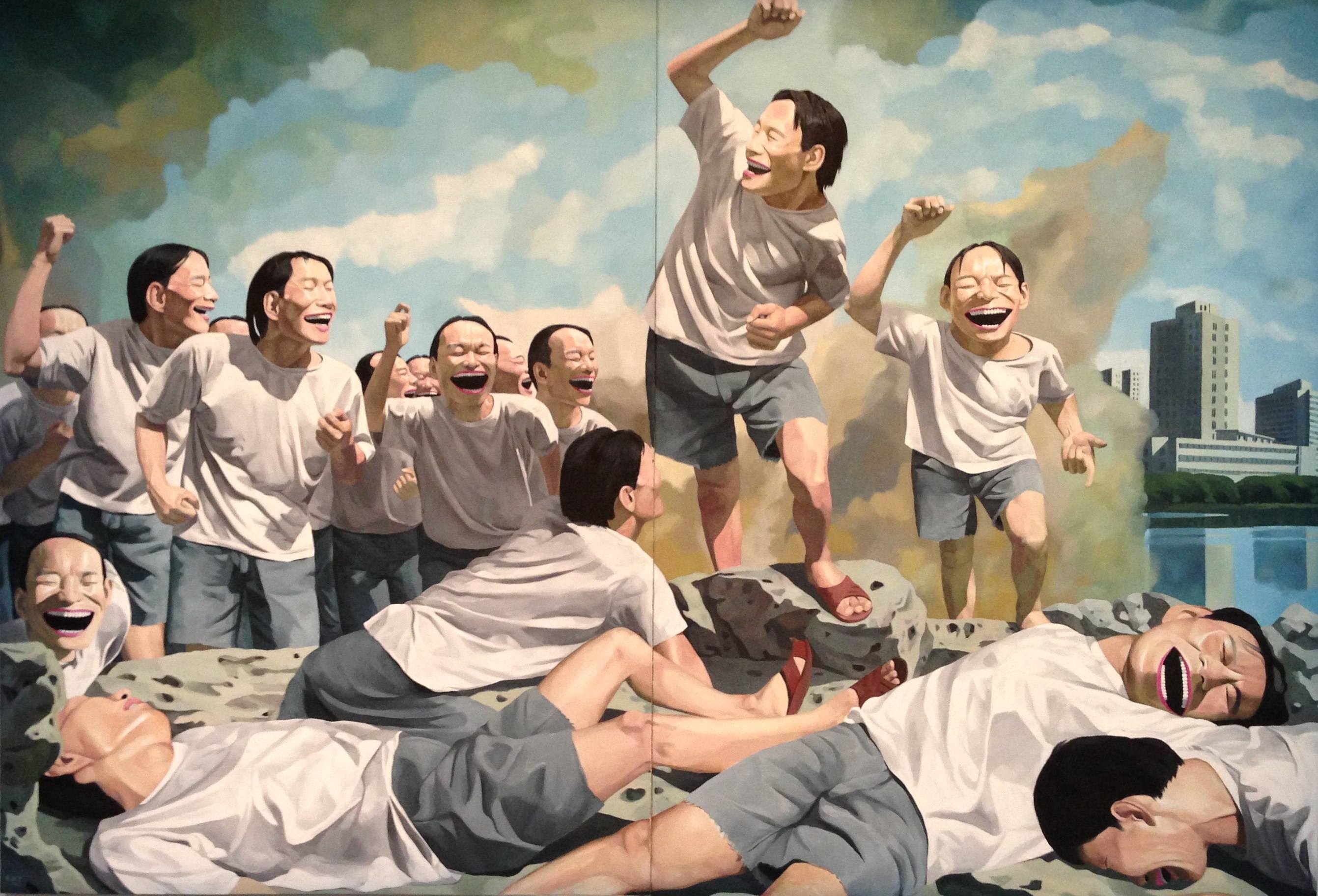 Yue Minjun l’ombre du fou rire, Fondation Cartier